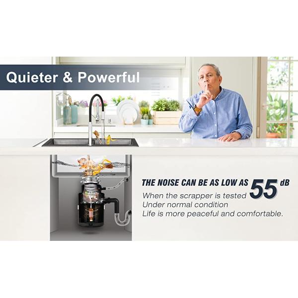 OEM 1.2Hp Grind Household Kitchen Processor Crushing Food Waste Shredder Machine Sink Garbage Disposal