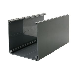 China PVC Profiles Black Tube ABS Sleeve Cover Extrusion Square Channel on sale