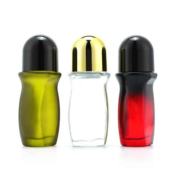 Natural 10ml Round Glass Roller Ball Bottles Perfume Oil Containers