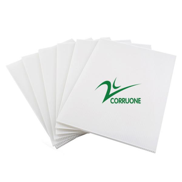 Buy Flame Retardant White Coroplast Board Glossy Lamination at wholesale prices