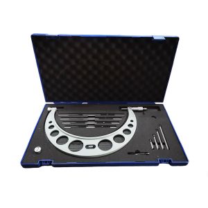 Outside Micrometer with Interchangeable Anvils and Carbide-Tipped Measuring