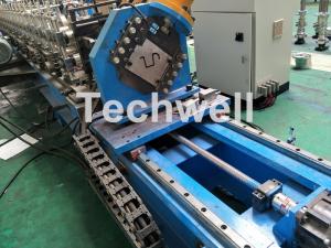 Quality PLC Electrical Control Hat Profile Cold Roll Forming Machine With 1.5 Inch Chain Transmission for sale