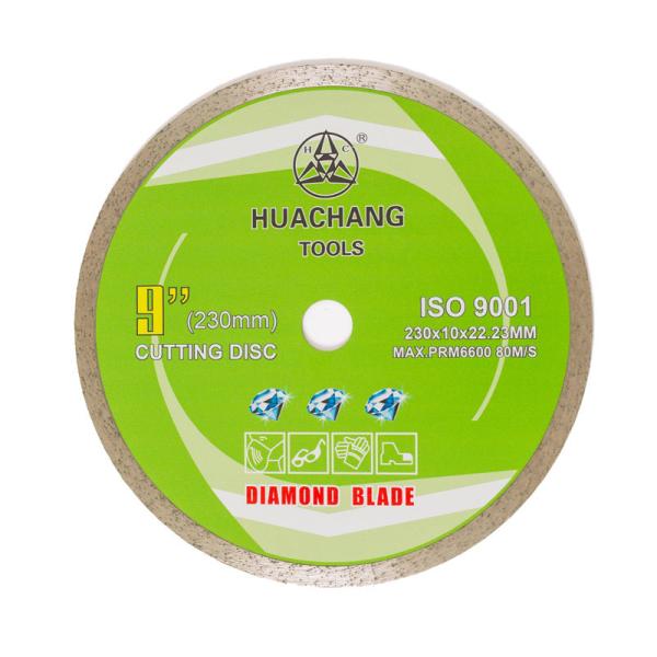 Buy high quality 9inch Cold Press 230×1.8/2.6×10×22.23mm Continuous Rim Diamond Blade For General Purpose ,Ceramic , Marble at wholesale prices