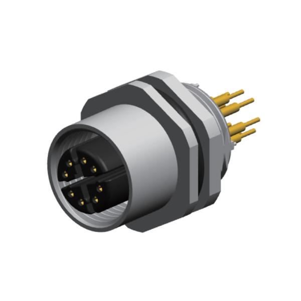 Buy Industrial Right Angle Acoding D-Coded Panel Front Ip67 Circular Straight Sensor M12 PCB Angled Waterproof Connector at wholesale prices