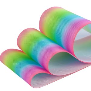 Popular Polyester Grossgrain Pastel Rainbow 32mm 75mm Grosgrain Ribbon