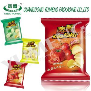 Food Grade Clear Plastic Pouch 3 Side Seal Bag Popcorn Packaging