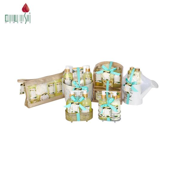 Bath Body Luxury Gift Set Home Spa Basket Aromatherapy Coconut Vanilla 9 Piece