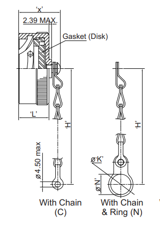 MIL 26482 Protective Caps MS3180 & MS3181, MS3181-12CA.
