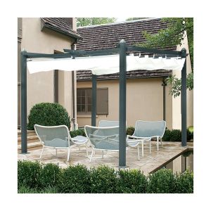 Polyester SunshadeFreestanding Aluminium Pergola With Sides PG01 PG02 Powder Coated
