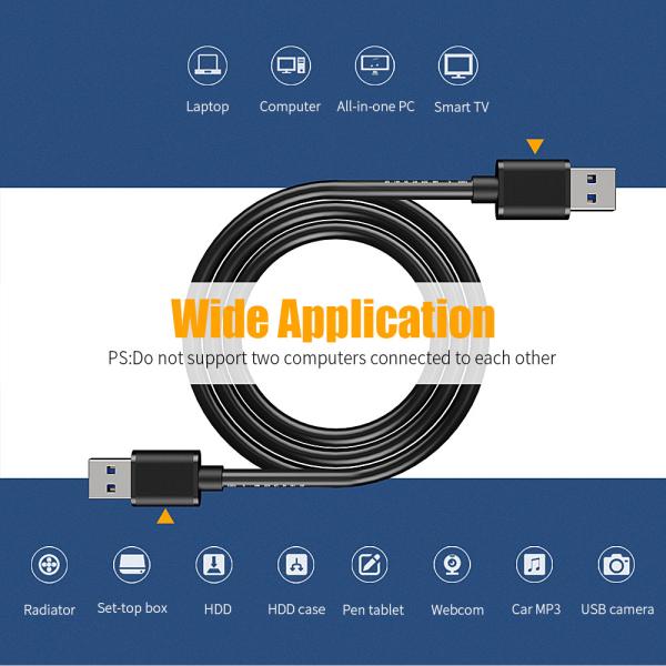 Essager 2021 USB Extension New Products Male to Male Data Cable USB3.0 for Data Transmission