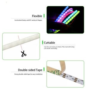Warm White Smart Solar String Light With 16 Million Colors For Outdoor Scenarios
