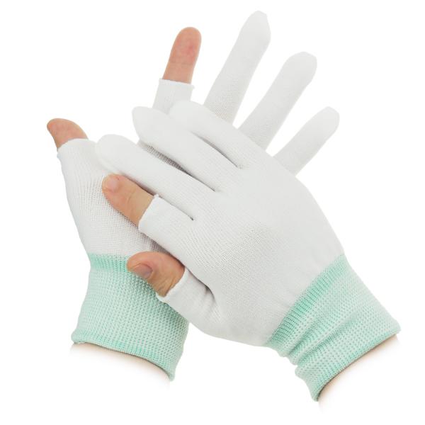 S M L XL 10g Half Finger Palm Fit ESD Carbon Gloves