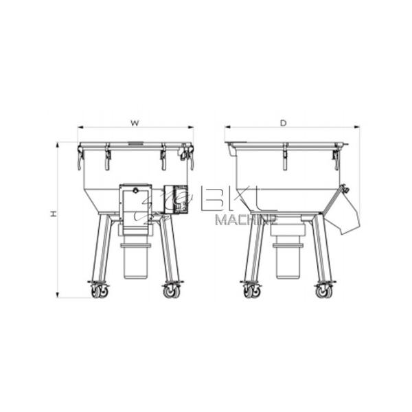 PVC Raw Plastic Mixing Machine 500L Plastic Vertical Mixer