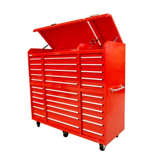 Garage Workshop Tool Cabinet Heavy Duty Metal Chest of Drawers with Aluminum