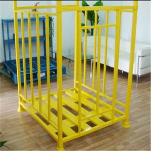 Quality OEM Yellow Warehouse Stack Rack 1000kg Collapsible Pallet Cage for sale