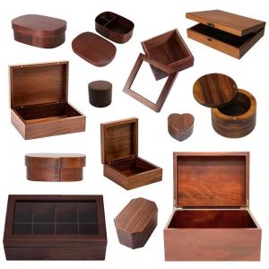 Custom Solid Wood Storage Boxes Different Style Wooden Jewelry Box