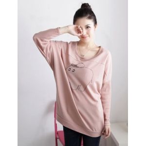 Pink Casual Hoodies Set , Women / Ladies Hooded Sweatshirts Waterproof
