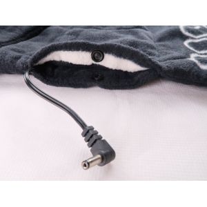 Black Fleece Heated Neck Scarf Warmer With PVC Heating Wire