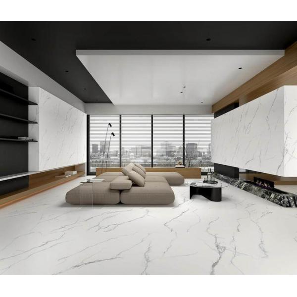 White Soft Glazed Porcelain Tile 1200x1200x9mm Indoor Floor