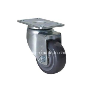 Quality Edl Medium 3&quot; 150kg Plate Swivel PU Caster 5013-76 Heavy Duty and High Load Capacity for sale