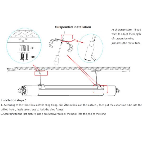 18W 36W 56W IP66 5years Warranty LED Tri-proof Light With CCT adjustbale For Display Racks Warehouse