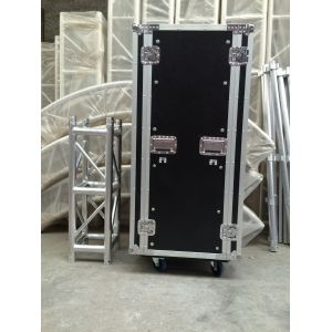 Black 28U Amplifier Anti Shock Rack Flight Case With Two Pieces Of Tables 9mm