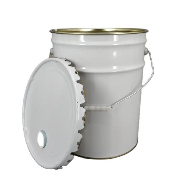 Buy Rust Proof Metal Paint Tinplate Pail With Removable Lid 10-50L at wholesale prices
