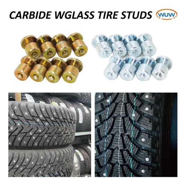 12mm Alloy Tire Studs with Tungsten Carbide Core for Anti-Slip Performance in Snow and Ice