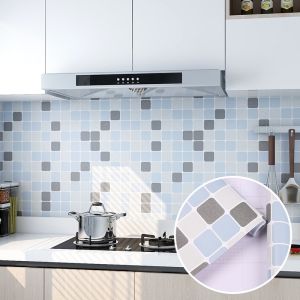 PVC Mosaic Tiles Design Wallpaper for Apartment Bathroom Decoration 3d Wall