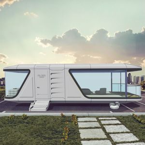 Prefabricated Construction Small Capsule House With Fuqian Metal Container