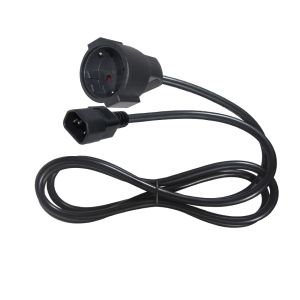 IEC C14 to Schuko Female Power Adapter Cable 10A 250V H05VV-F 3G