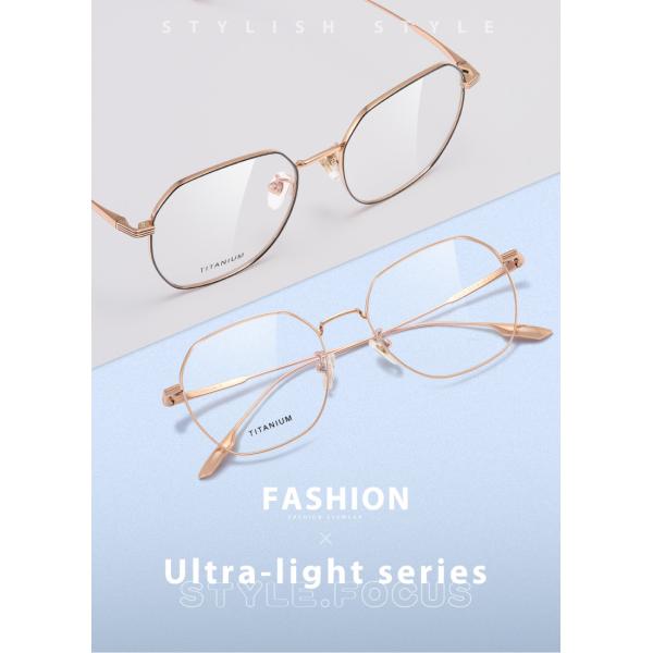 Geometric Round Full Rim Titanium Eyeglasses Prescription Trend
