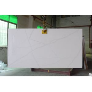 Stain Resistant White Countertops 12 MM Artificial Quartz Slabs