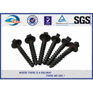 Bronze / Iron / Aluminum Railway Sleeper Fixing Screws 10.9 Grade