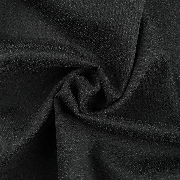 Buy Thin Fusible Woven Interlining Fabric Shrinkage Resistant Black PA Coating at wholesale prices
