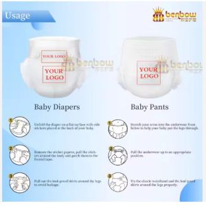 China Custom oem Premium Breathable Tape Disposable Baby Diaper Pull Up Diaper on sale