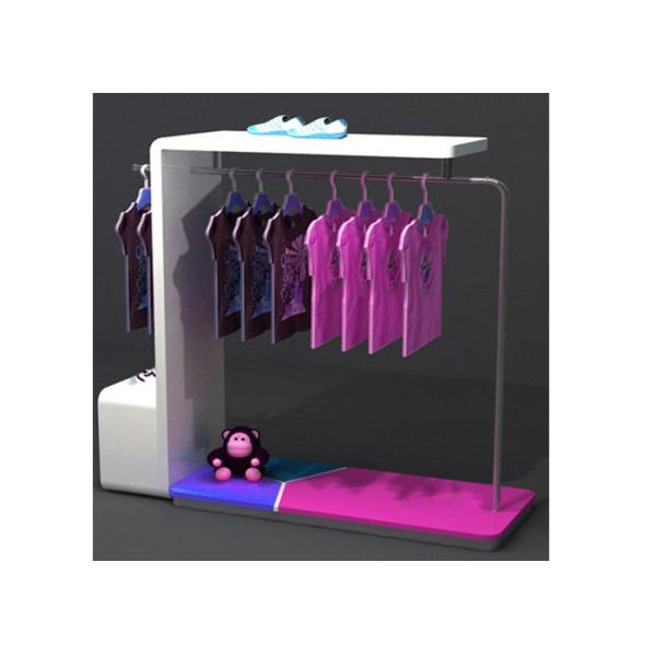 Heavy Duty Wooden Garment Display Stand Portable Colorful Design For Retail Shop