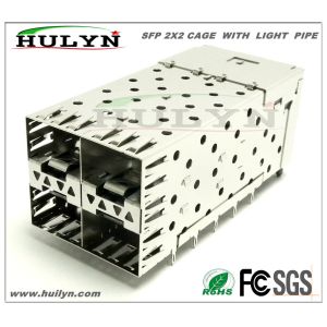 Quality SFP 2x2 CAGE Stacked SFP Jack With LEDs for sale