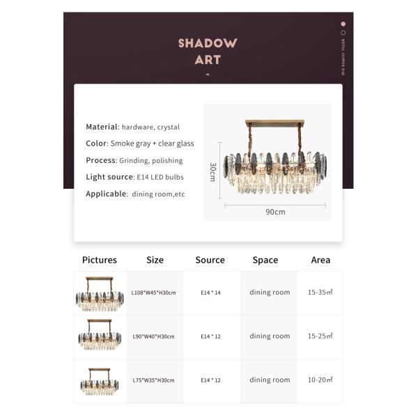 Living Room Girl Bedroom Decoration Rectangle Luxury traditional chandeliers(WH-CY-242)