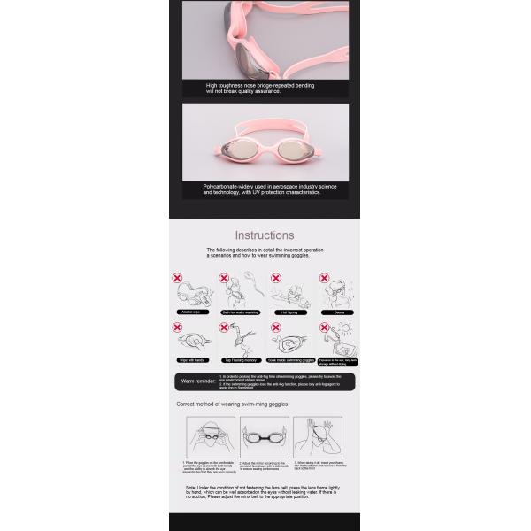 Customized Logo Children'S Swimming Goggles Colorful Portable Waterproof Swim Goggles