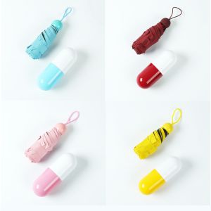 Super Mini 19 Inchx6k Pongee Anti UV Umbrella With Case