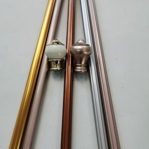 Luxury Adjustable 0.4mm 6.7m Wrought Iron Drapery Rods