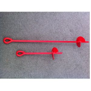 30" Arrow Earth Ground Anchor Hot Dip Galvanized Surface With Helix Blade
