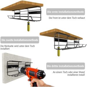 Electric Office Furniture Cable Management Tray with Raceway and Solid Power