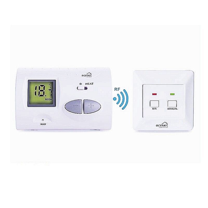 Riseem White Color Temperature Controller Digital Heating Adjustable Room