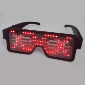 China Rechargeable LED Light Up Plastic Glasses With 8 Flashing Patterns on sale