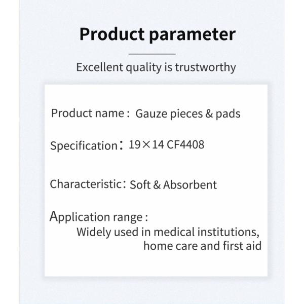 10cm Absorbent Gauze Dressing Swabs Non Sterile 40s 19x14 Non Woven Swabs