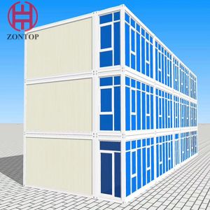 Zontop Luxury 40 Feet Stackable Flat Pack Fully Furnished Prefabricated Storage
