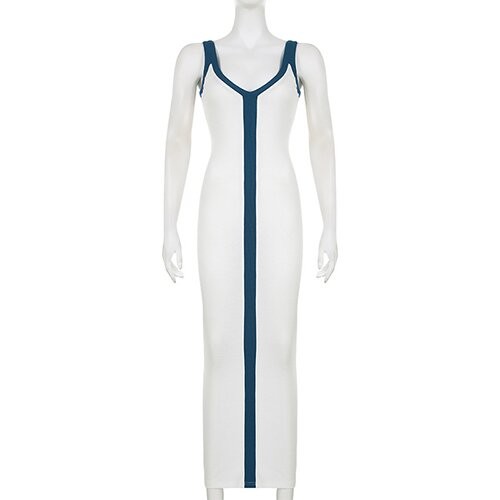 OEM manufactory 2023 Cross -border European and American V -line low -necked sleeveless slim temperament