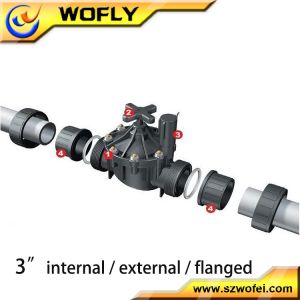 200P Plastic Underwater Solenoid Valve NBR Seal For Irrigation